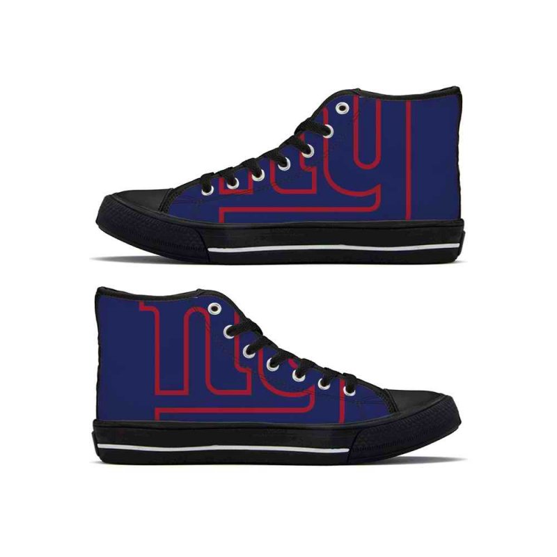 Women's New York Giants High Top Canvas Sneakers 001