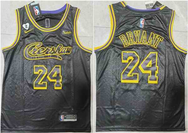 Men's Los Angeles Lakers #24 Kobe Bryant Black Stitched Jersey