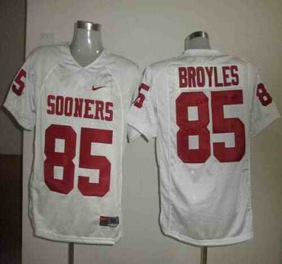 Sooners #85 Ryan Bryoles White Stitched NCAA Jersey