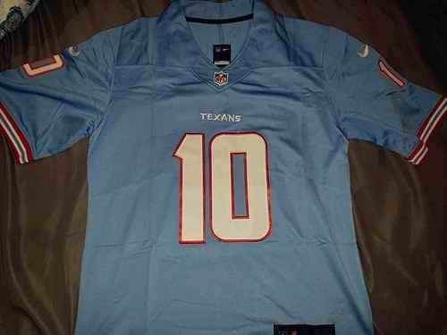 Men's Houston Texans #10 DeAndre Hopkins Blue Limited Stitched NFL Jersey