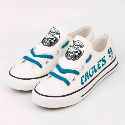 Women's NFL Philadelphia Eagles Repeat Print Low Top Sneakers 004