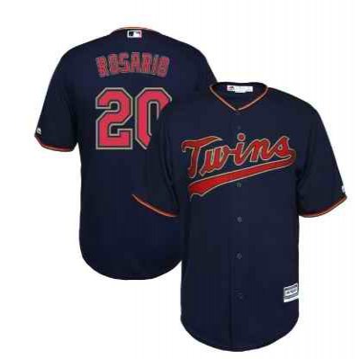 Men's Minnesota Twins #20 Eddie Rosario Navy Cool Base Stitched MLB Jersey