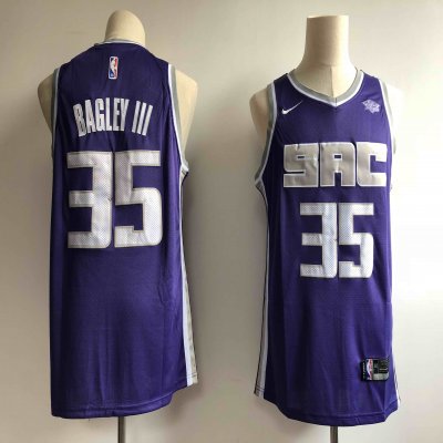 Men's Sacramento Kings #35 Marvin Bagley III Purple Swingman Stitched NBA Jersey