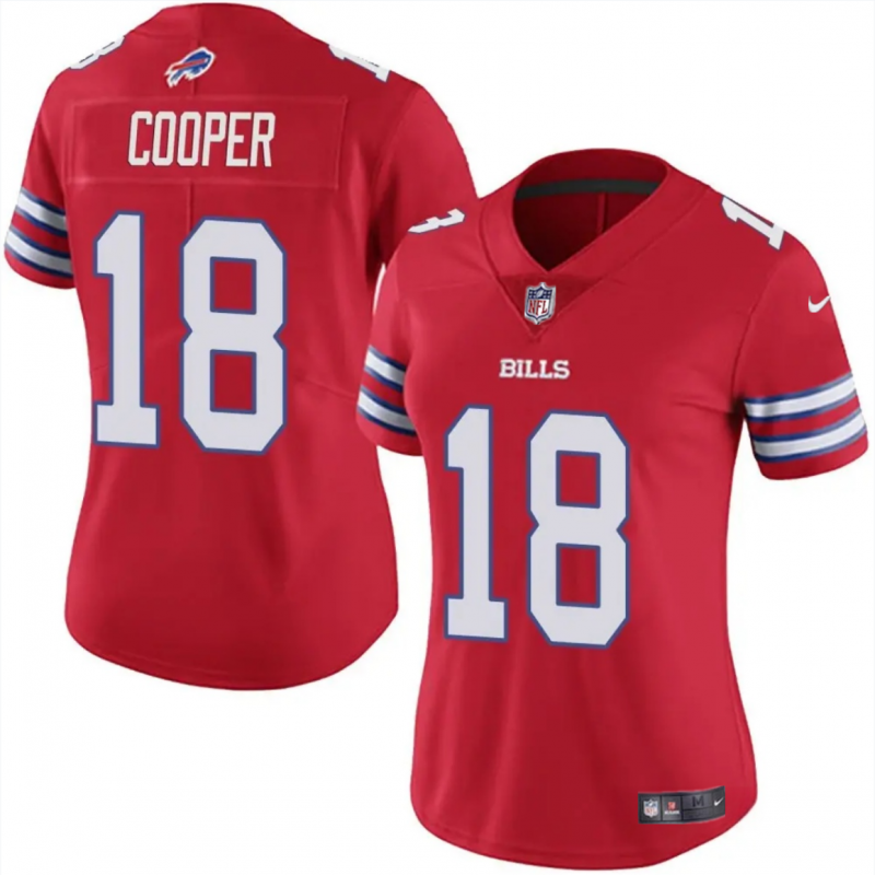 Women's Buffalo Bills #18 Amari Cooper Red Vapor Stitched Football Jersey(Run Small)