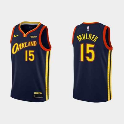 Men's Golden State Warriors #15 Mychal Mulder 2020-21 Navy City Edition Stitched NBA Jersey