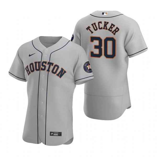 Men's Houston Astros #30 Kyle Tucker Gray Flex Base Stitched Jersey