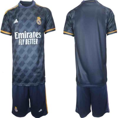 Men's Real Madrid Custom 23/24 Navy Away Soccer Jersey Suit