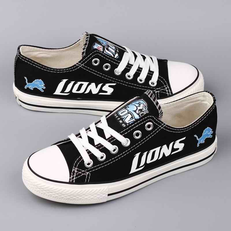 Women's NFL Detroit Lions Repeat Print Low Top Sneakers 002