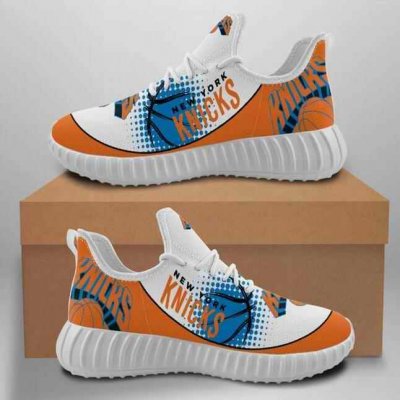 Men's New York Knicks Mesh Knit Sneakers/Shoes 003