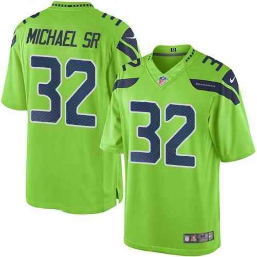 Nike Seahawks #32 Christine Michael SR Green Men's Stitched NFL Limited Rush Jersey