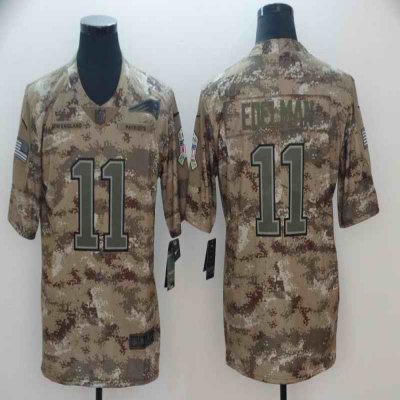 Men's New England Patriots #11 Julian Edelman 2018 Camo Salute to Service Limited Stitched NFL Jersey