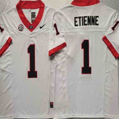 Georgia Bulldogs #1 Trevor Etienne White F.U.S.E Stitched Jersey