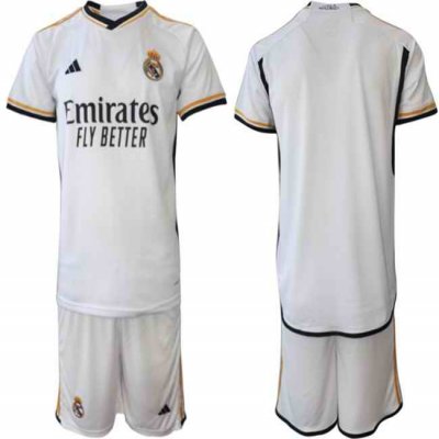 Men's Real Madrid Custom 23/24 White Home Soccer Jersey Suit