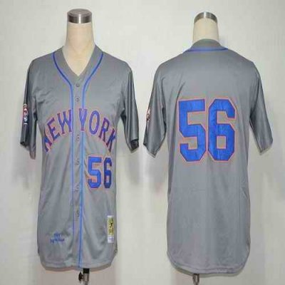 Mitchell And Ness 1965 Mets #56 Tug McGraw Grey Stitched MLB Jersey