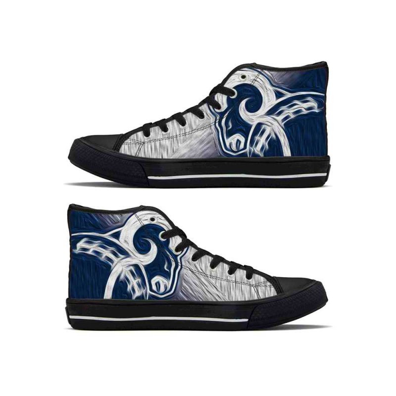 Men's Los Angeles Rams High Top Canvas Sneakers 002