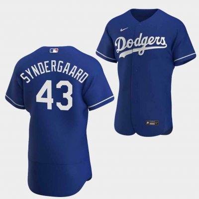 Men's Los Angeles Dodgers #43 Noah Syndergaard Blue Flex Base Stitched Baseball Jersey