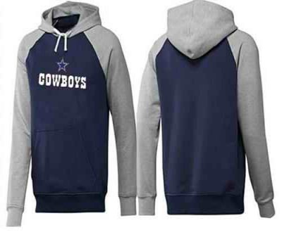 Dallas Cowboys Authentic Logo Pullover Hoodie Dark Blue & Grey