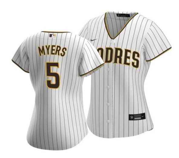 Women's San Diego Padres #5 Wil Myers White Cool Base Stitched Baseball Jersey(Run Small)