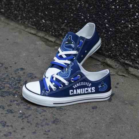 Women's Vancouver Canucks Repeat Print Low Top Sneakers 001