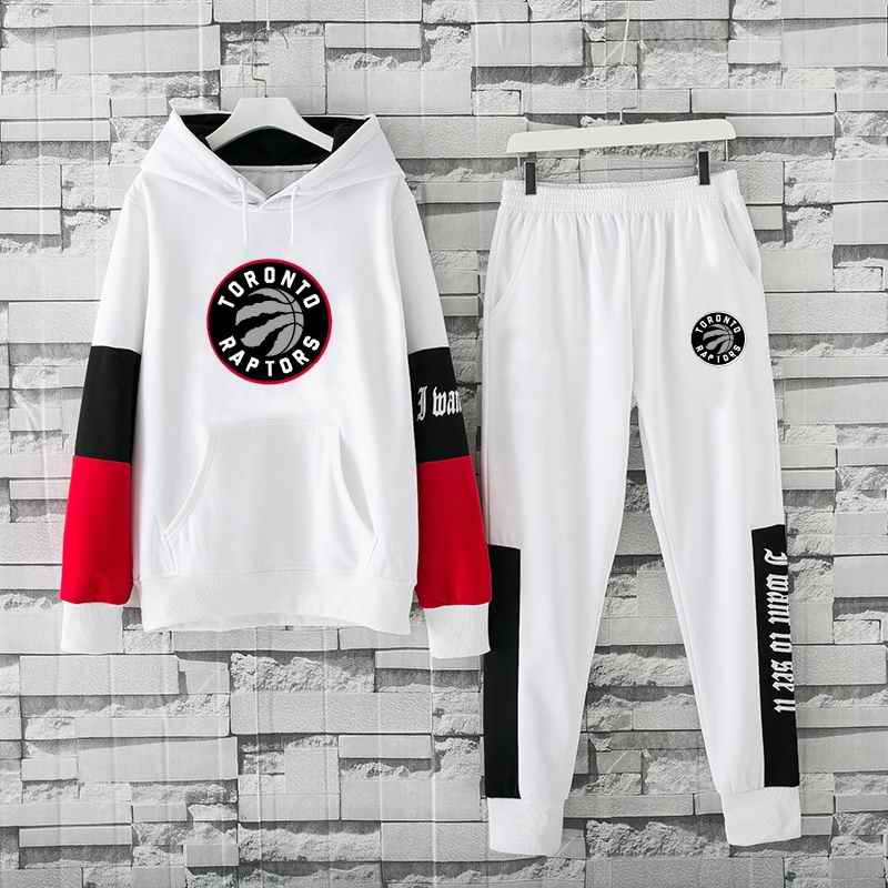 Men's Toronto Raptors 2019 White Tracksuits Hoodie Suit