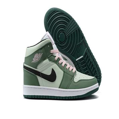 Men's Running Weapon Air Jordan 1 Green Shoes 0182