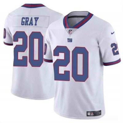 Men's New York Giants #20 Eric Gray White Color Rush Limited Stitched Jersey