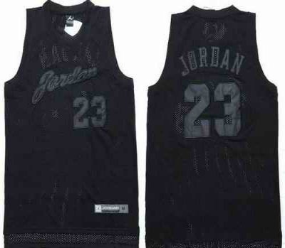 Bulls #23 Michael Jordan All Black Stitched NBA Jersey