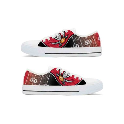 Women's Tampa Bay Buccaneers Low Top Canvas Sneakers 004