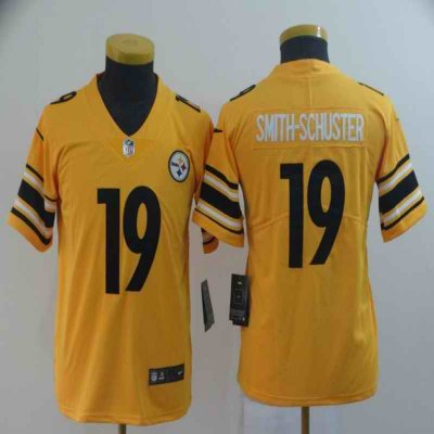 Youth Pittsburgh Steelers #19 JuJu Smith-Schuster 2019 Gold Inverted Legend Stitched NFL Jersey