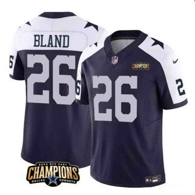 Men's Dallas Cowboys #26 DaRon Bland Navy/White 2023 F.U.S.E. NFC East Champions Patch Stitched Football Jersey