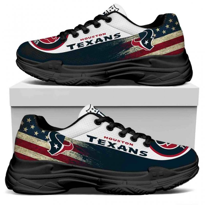 Women's Houston Texans Edition Chunky Sneakers With Line 003