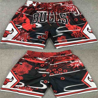 Men's Chicago Bulls Red/Black Shorts (Run Small) 001