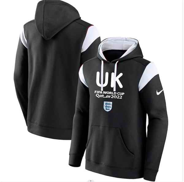 Men's England Black 2022 FIFA World Cup Soccer Hoodie