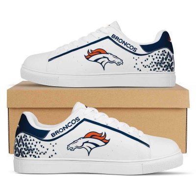 Men's Denver Broncos Low Top Leather Sneakers 002