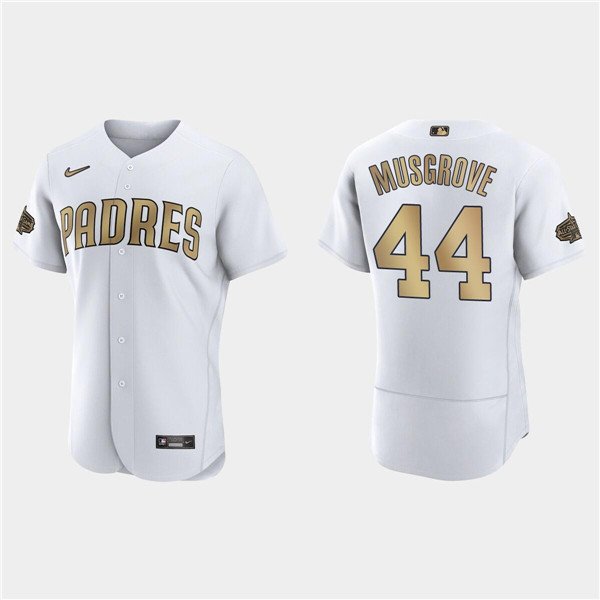 Men's San Diego Padres #44 Joe Musgrove 2022 All-Star White Flex Base Stitched Baseball Jersey