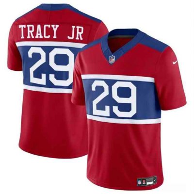 Men's New York Giants #29 Tyrone Tracy Jr Red Alternate Vapor F.U.S.E. Limited Stitched Football Jersey