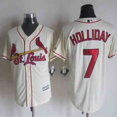 Cardinals #7 Matt Holliday Cream New Cool Base Stitched MLB Jersey