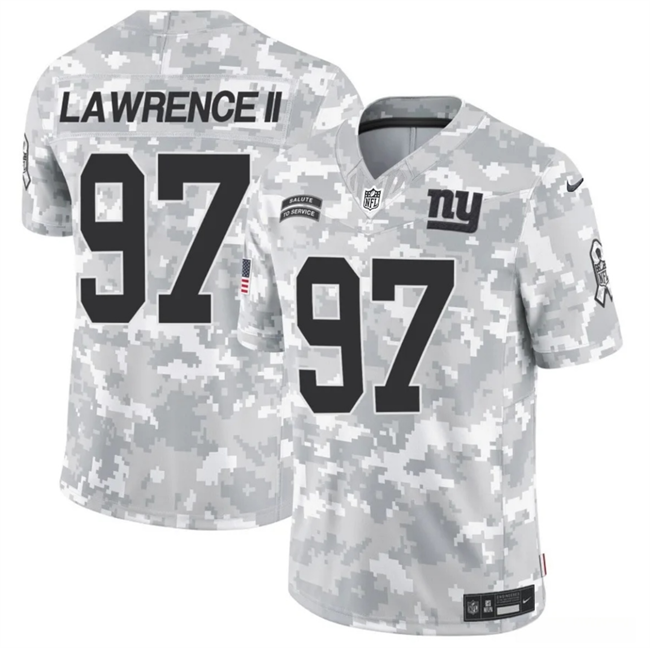 Men's New York Giants #97 Dexter Lawrence II 2024 F.U.S.E Arctic Camo Salute to Service Limited Stitched Football Jersey