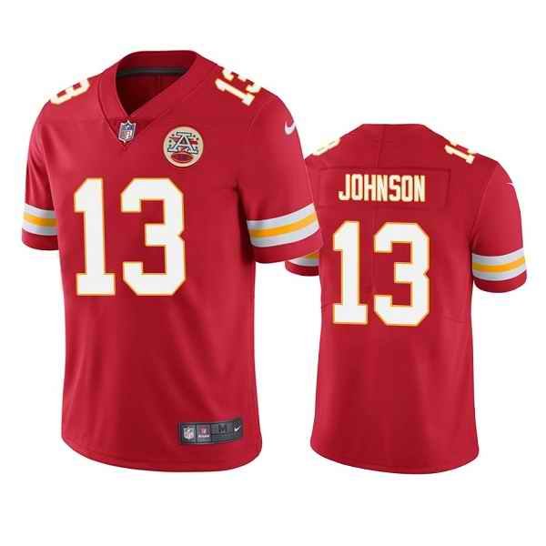 Men's Kansas City Chiefs #13 Nazeeh Johnson Red Vapor Untouchable Limited Stitched Football Jersey