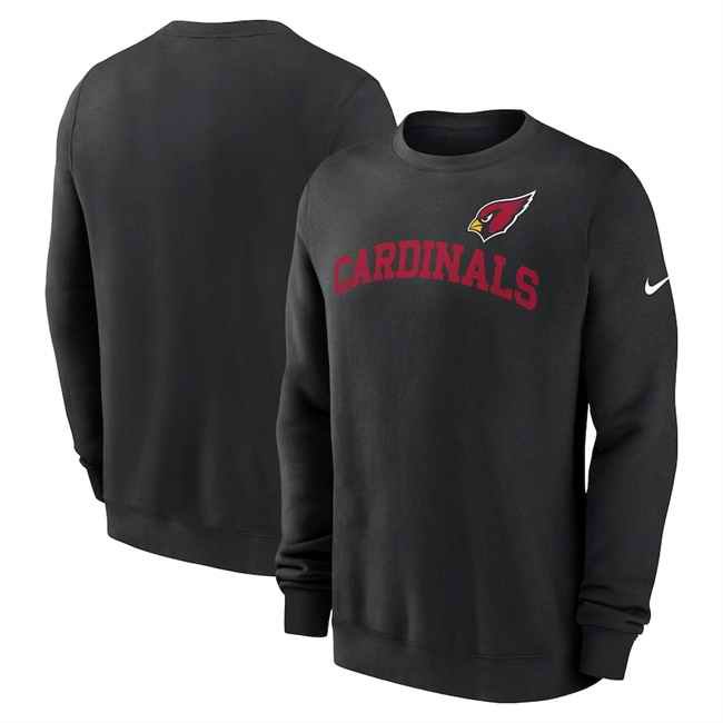 Men's Arizona Cardinals Black Club Pullover Sweatshirt