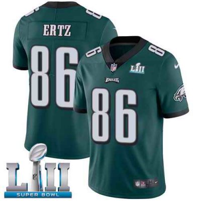 Youth Philadelphia Eagles # 86 Zach Ertz Green Super Bowl LII Game Event Stitched NFL Jersey