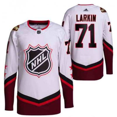 Men's Detroit Red Wings #71 Dylan Larkin 2022 All-Star White Stitched Jersey