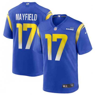 Youth Los Angeles Rams #17 Baker Mayfield Royal Stitched Game Jersey