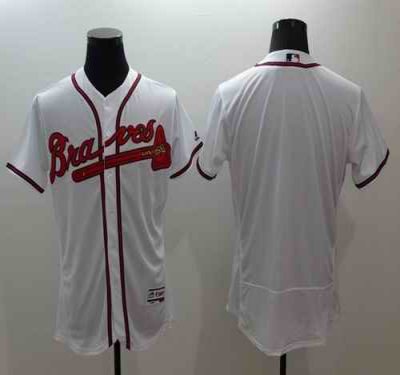 Braves Blank White Flexbase Authentic Collection Stitched MLB Jersey