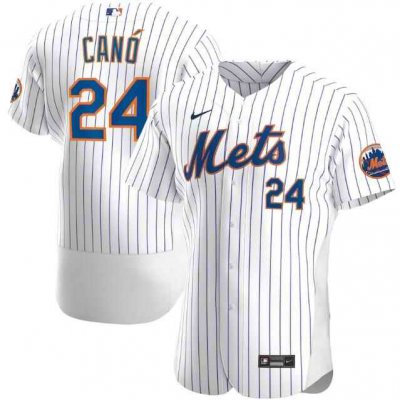 Men's New York Mets #24 Robinson Can' White Flex Base Stitched Jersey