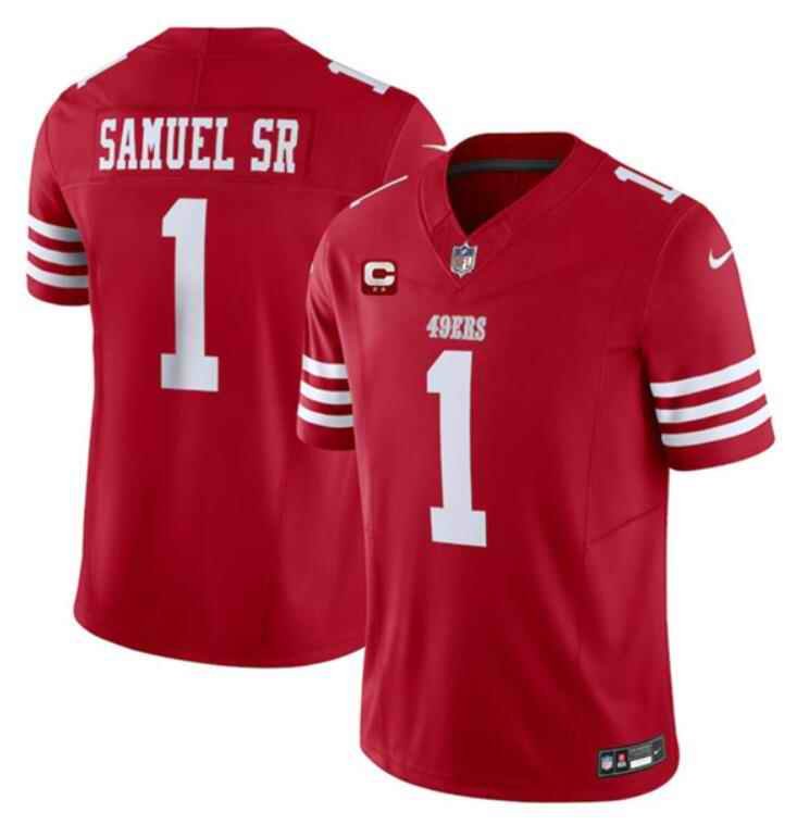 Youth San Francisco 49ers #1 Deebo Samuel SR Red 2024 F.U.S.E. With 2-Star C Patch Vapor Untouchable Limited Stitched Football Jersey