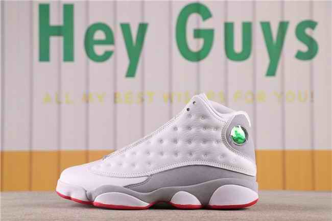 Men's Running Weapon Air Jordan 13 White/Grey Shoes 061