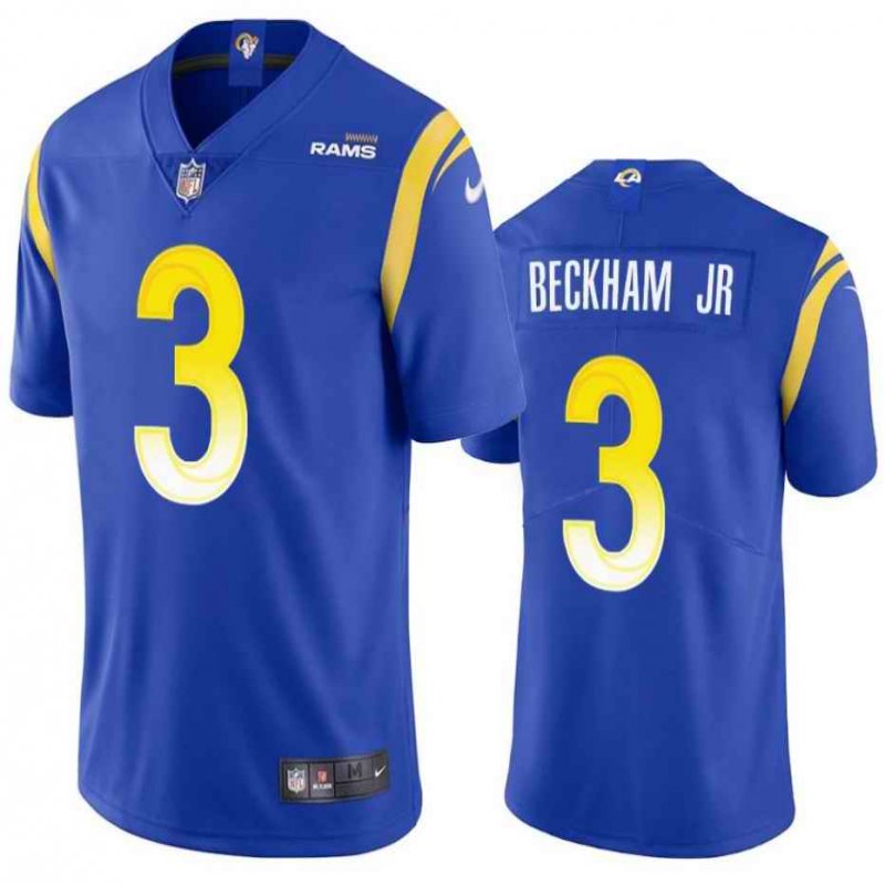 Youth Los Angeles Rams #3 Odell Beckham Jr. Royal Vapor Untouchable Limited Stitched Jersey