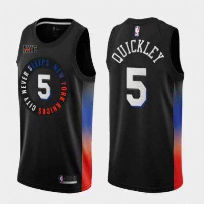 Toddlers Knicks #5 Immanuel Quickley Stitched NBA Jersey