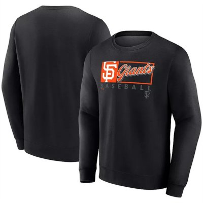 Men's San Francisco Giants Black Focus Fleece Pullover Sweatshirt